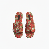 H Style Printed Mehroon