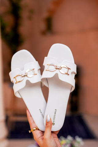 Crystal Buckle White