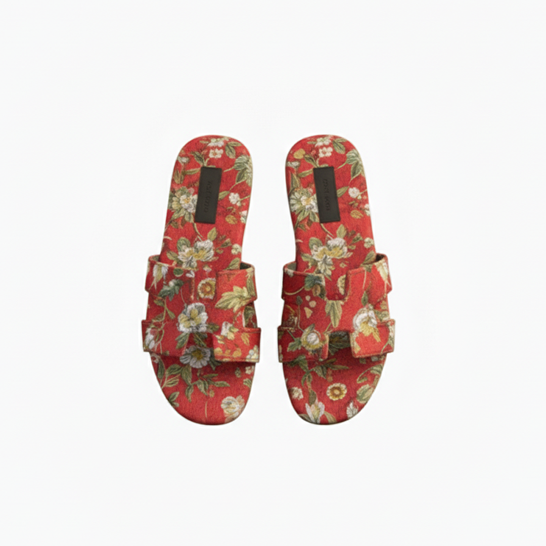 H Style Printed Mehroon