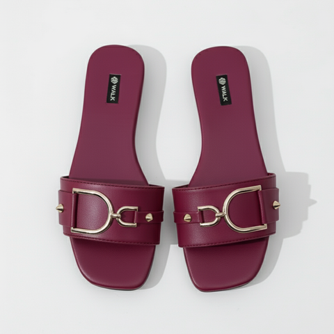 Crystal Buckle mahroon